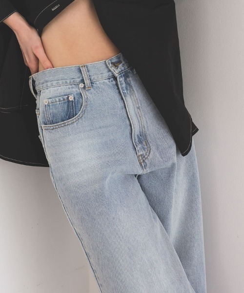 DONOBAN（ドノバン）の「撥水ワイドデニム（デニムパンツ・レディース・ホワイト/ライトブルー・M-Short/M-Regular/L-Short/L-Long/M-Long/L-Regular）」の20枚目の写真