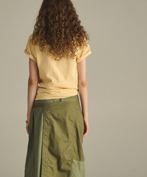 「KHA:KI / カーキ」 エンブロイダリーTEE「YEAH」 EMBROIDERY TEE 「YEAH」（Tシャツ/カットソー）｜kha:ki（カーキ）