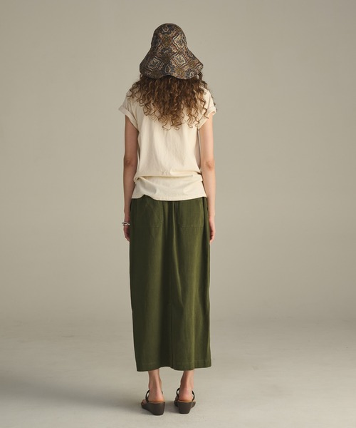 「KHA:KI / カーキ」 エンブロイダリーTEE「YEAH」 EMBROIDERY TEE 「YEAH」（Tシャツ/カットソー）｜kha:ki（カーキ）