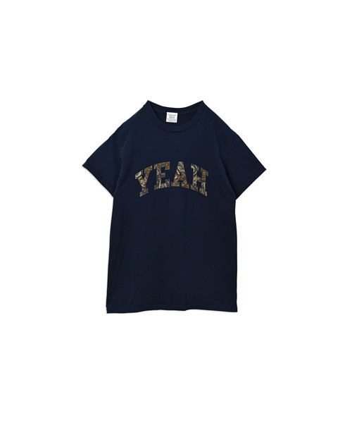 「KHA:KI / カーキ」 エンブロイダリーTEE「YEAH」 EMBROIDERY TEE 「YEAH」（Tシャツ/カットソー）｜kha:ki（カーキ）