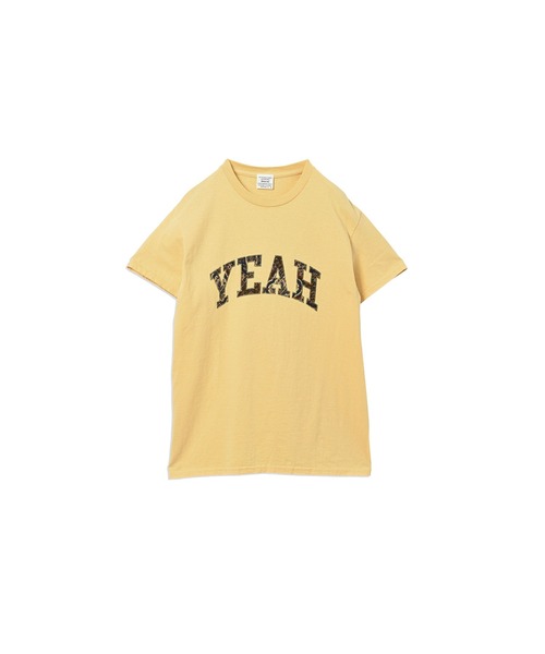 「KHA:KI / カーキ」 エンブロイダリーTEE「YEAH」 EMBROIDERY TEE 「YEAH」（Tシャツ/カットソー）｜kha:ki（カーキ）