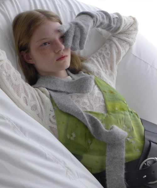 ROCKFISH WEATHERWEAR（ロックフィッシュウェザーウェア）の「FUZZY MUFFLER（マフラー・レディース・グレー/ピンク/ブラウン/ホワイト/ラベンダー/ミント/チャコール・FREE）」の12枚目の写真