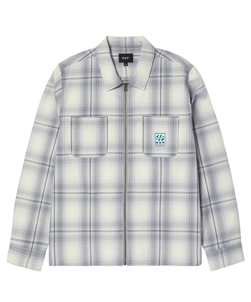 関税込み♪【HUF】Fillmore チェック柄★ロゴ シャツ ジャケット FILLMORE PLAID SHACKET / HUF ハフ シャツジャケット（シャツ