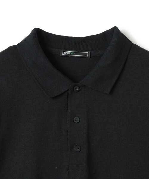 BEAMS GOLF ジッパーポロシャツ 黒 BEAMS F（ビームスF）【別注】PEREGRINE / クロッシェ