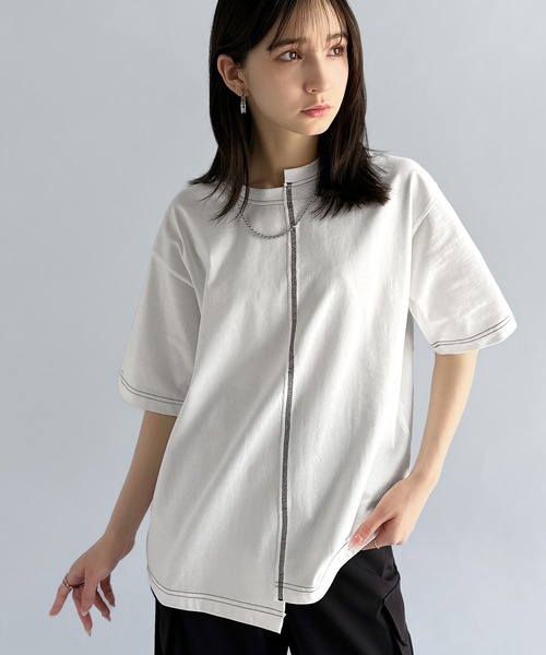 Classical Origin(クラシカルオリジン)の「【Classical Origin】「脱・量産型。」アシンメトリー配色ステッチTシャツ/Asymmetric Stitch Design T-Shirt(Tシャツ/カットソー・メンズ・チャコール/ホワイト/ブラック・LARGE/MEDIUM/SMALL)」の14枚目の写真
