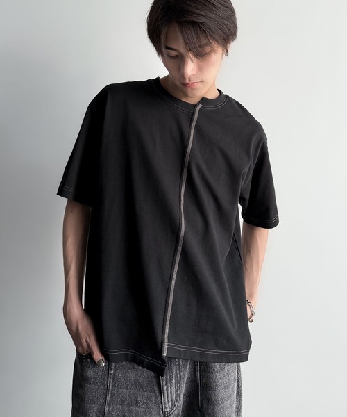 Classical Origin(クラシカルオリジン)の「【Classical Origin】「脱・量産型。」アシンメトリー配色ステッチTシャツ/Asymmetric Stitch Design T-Shirt(Tシャツ/カットソー・メンズ・チャコール/ホワイト/ブラック・LARGE/MEDIUM/SMALL)」の16枚目の写真