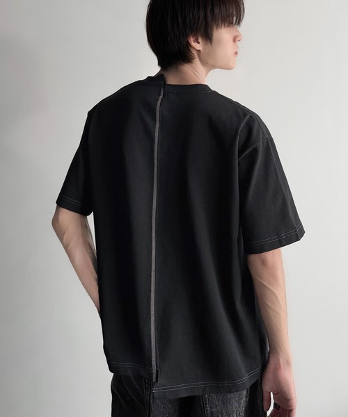 Classical Origin(クラシカルオリジン)の「【Classical Origin】「脱・量産型。」アシンメトリー配色ステッチTシャツ/Asymmetric Stitch Design T-Shirt(Tシャツ/カットソー・メンズ・チャコール/ホワイト/ブラック・LARGE/MEDIUM/SMALL)」の22枚目の写真
