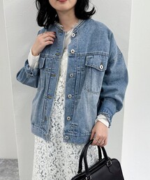 fredy emue | ノーカラーデニムジャケット(デニムジャケット)