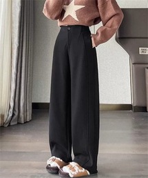 脇切り替えデザインロングパンツ