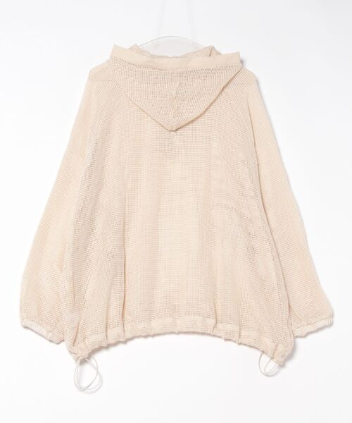 wee9s（ウィークス）の「MESH HOODIE / メッシュフーディー（パーカー・レディース・ナチュラル/ホワイト/ブラック・FREE）」の7枚目の写真