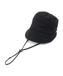 【UVカット】顔周りすっぽりキャスケット【サイズ調整／あご紐付き】