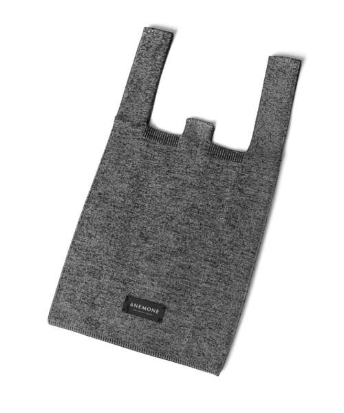 ANEMONE（アネモネ）の「ラメニットトートバッグ[M]（トートバッグ・レディース・グリーン/ライトピンク/ブラック/ライトイエロー/シルバー/カーキ/シャンパン/クリアブルー/マルチ/ミント/ラベンダー・FREE）」の2枚目の写真