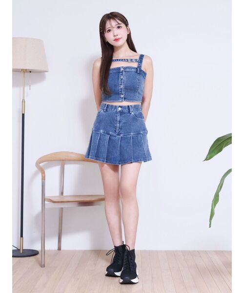 EZUMi プリーツデニムスカート YESS20SK06 INDIGOevam eva vie EZUMi プリーツデニムスカート YESS20SK06 INDIGOevam eva vie