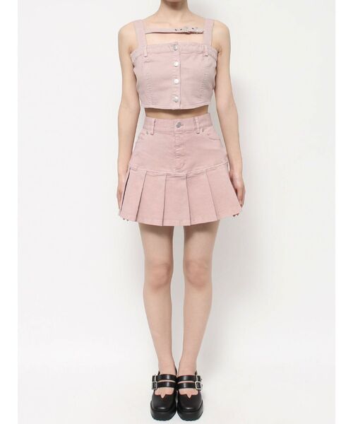 EATME（イートミー）の「プリーツデニムスカート（セットアップ可能）（デニムスカート・レディース・ブラック/ブルー/ピンク・SMALL/MEDIUM）」の15枚目の写真