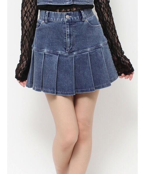 EATME（イートミー）の「プリーツデニムスカート（セットアップ可能）（デニムスカート・レディース・ブラック/ブルー/ピンク・SMALL/MEDIUM）」の20枚目の写真