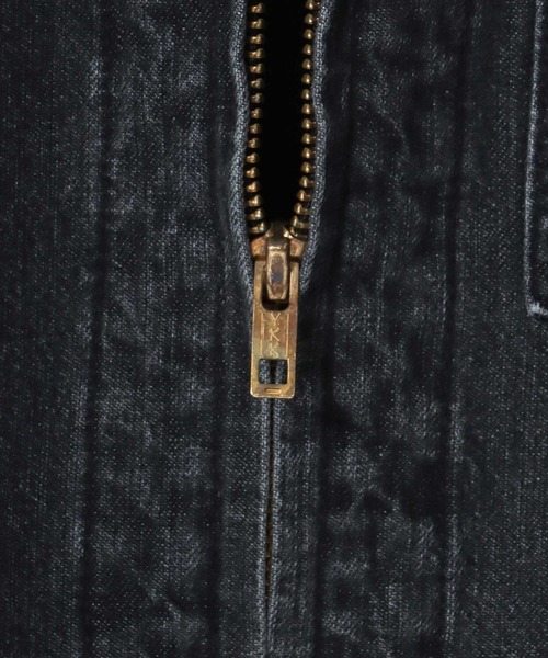 Lee（リー）の「Lee/リー DENIM ZIP UP BLOUSON/オーバーサイズ デニムジップアップブルゾン/Gジャン/91-B/レディース メンズ（デニムジャケット・メンズ・ブラック系その他・L/M/XL）」の5枚目の写真