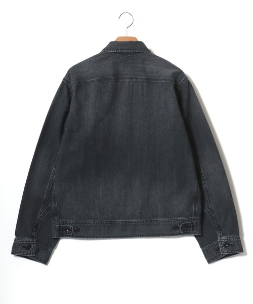 Lee（リー）の「Lee/リー DENIM ZIP UP BLOUSON/オーバーサイズ デニムジップアップブルゾン/Gジャン/91-B/レディース メンズ（デニムジャケット・メンズ・ブラック系その他・L/M/XL）」の3枚目の写真