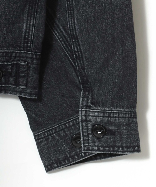 Lee（リー）の「Lee/リー DENIM ZIP UP BLOUSON/オーバーサイズ デニムジップアップブルゾン/Gジャン/91-B/レディース メンズ（デニムジャケット・メンズ・ブラック系その他・L/M/XL）」の10枚目の写真