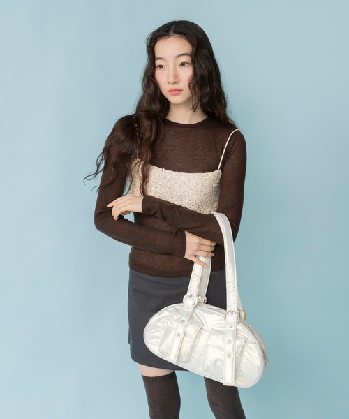 Casselini（キャセリーニ）の「Casselini(キャセリーニ)ナイロンミニボストン（ボストンバッグ・レディース・コーラル/オフホワイト/ブラック・FREE）」の5枚目の写真