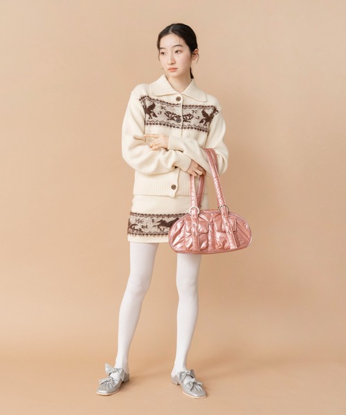 Casselini（キャセリーニ）の「Casselini(キャセリーニ)ナイロンミニボストン（ボストンバッグ・レディース・コーラル/オフホワイト/ブラック・FREE）」の7枚目の写真