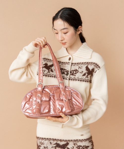 Casselini（キャセリーニ）の「Casselini(キャセリーニ)ナイロンミニボストン（ボストンバッグ・レディース・コーラル/オフホワイト/ブラック・FREE）」の10枚目の写真