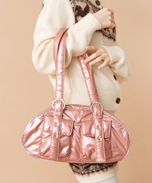 Casselini（キャセリーニ）の「Casselini(キャセリーニ)ナイロンミニボストン（ボストンバッグ・レディース・コーラル/オフホワイト/ブラック・FREE）」の11枚目の写真