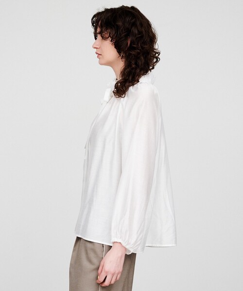 cloenc(クロエンス)の「【手洗い可】シアーリボンブラウス(シャツ/ブラウス・レディース・ブラック/アイボリー・02)」の7枚目の写真