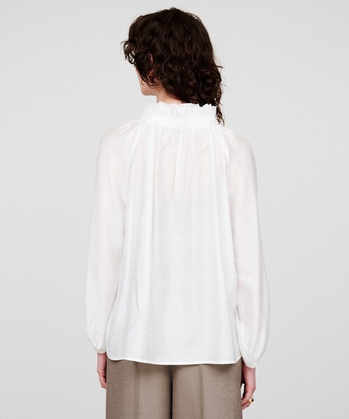 cloenc(クロエンス)の「【手洗い可】シアーリボンブラウス(シャツ/ブラウス・レディース・ブラック/アイボリー・02)」の8枚目の写真