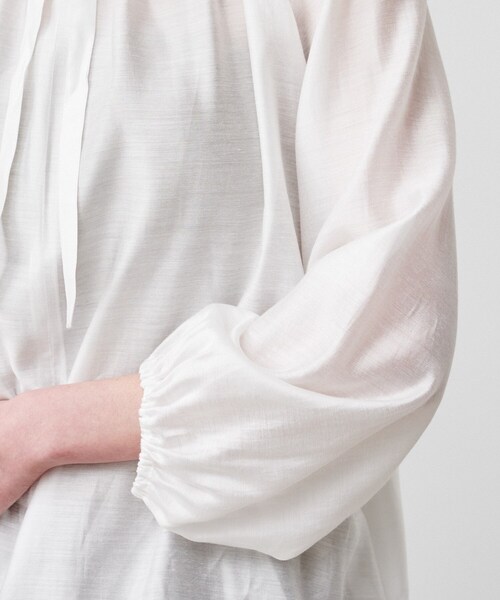 cloenc(クロエンス)の「【手洗い可】シアーリボンブラウス(シャツ/ブラウス・レディース・ブラック/アイボリー・02)」の10枚目の写真