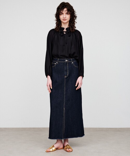 cloenc(クロエンス)の「【手洗い可】シアーリボンブラウス(シャツ/ブラウス・レディース・ブラック/アイボリー・02)」の11枚目の写真