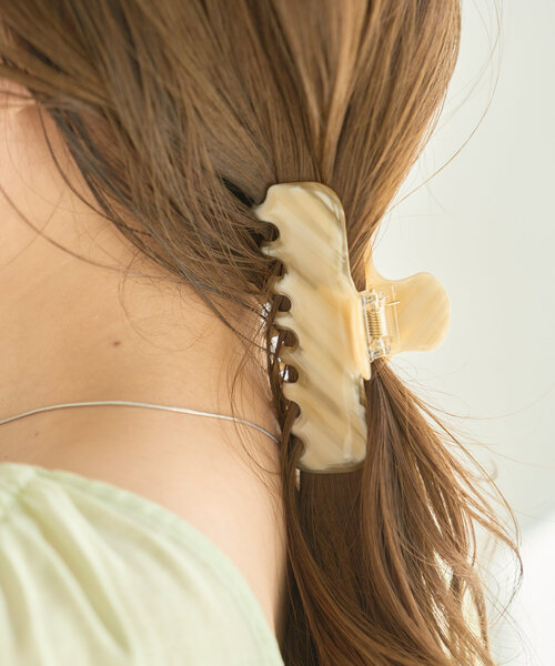 ヘアクリップ heyep＞ラージ ラインストーン ヘアクリップ