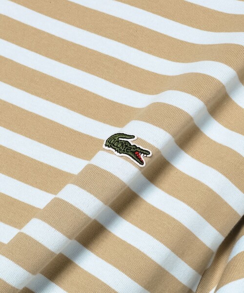 LACOSTE(ラコステ)の「【別注】LACOSTE / ボーダー ハーフスリーブ ドレス(ワンピース・レディース・ブルー/ベージュ/フューシャピンク・38/36)」の21枚目の写真