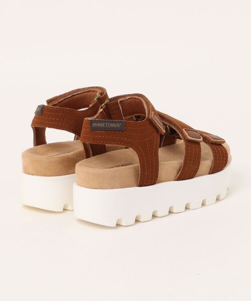 Minnetonka(ミネトンカ)の「MINNETONKA/ミネトンカ ベルクロ厚底サンダル 【23M04】(サンダル・レディース・ブルー/ブラウン/ベージュ・5/9/6/7/8)」の7枚目の写真