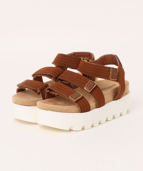 Minnetonka(ミネトンカ)の「MINNETONKA/ミネトンカ ベルクロ厚底サンダル 【23M04】(サンダル・レディース・ブルー/ブラウン/ベージュ・5/9/6/7/8)」の4枚目の写真