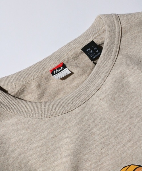 NANGA(ナンガ)の「NANGA / ナンガ ECO HYBRID SWEATSHIRT(OUT DOOR MAN PT) エコハイブリッド スウェットシャツ アウトドアマンプリント(Tシャツ/カットソー・メンズ・オートミール/グレー・MEDIUM/LARGE/X-LARGE)」の11枚目の写真