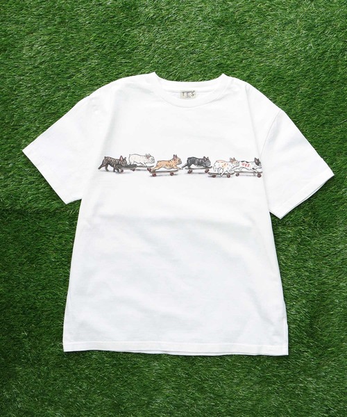 The Endless Summer(エンドレスサマー)の「TES RUN RUN RUN T-SHIRT / Tシャツ(Tシャツ/カットソー・メンズ・グリーン系その他3/アイボリー/ホワイト・SMALL/MEDIUM/LARGE/X-LARGE/XX-LARGE)」の4枚目の写真