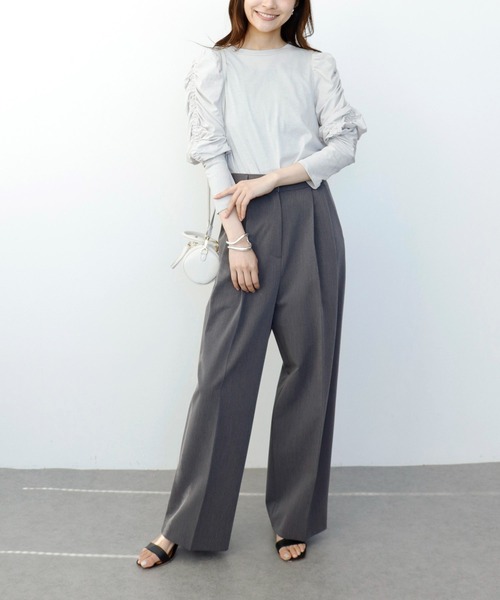 ギャザースリーブオーバーカットソー LASUD｜ギャザースリーブオーバーカットソー | Rakuten Fashion
