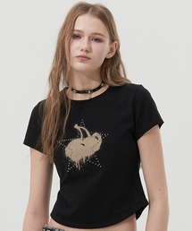KIRSH | KIRSH MELTING CHERRY PRINTED CROP T-SHIRT メルティング チェリー プリンテッド クロップ Tシャツ(Tシャツ/カットソー)