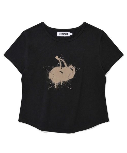 tシャツ KIRSH MELTING CHERRY PRINTED CROP T-SHIRT メルティング チェリー プリンテッド クロップ Tシャツ KIRSH MELTING CHERRY PRINTED CROP T-SHIRT メルティング
