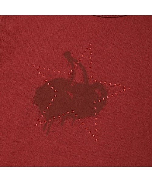 KIRSH（キルシー）の「KIRSH MELTING CHERRY PRINTED CROP T-SHIRT メルティング チェリー プリンテッド クロップ Tシャツ（Tシャツ/カットソー・レディース・レッド/グレー/ブラック・ONE SIZE）」の17枚目の写真