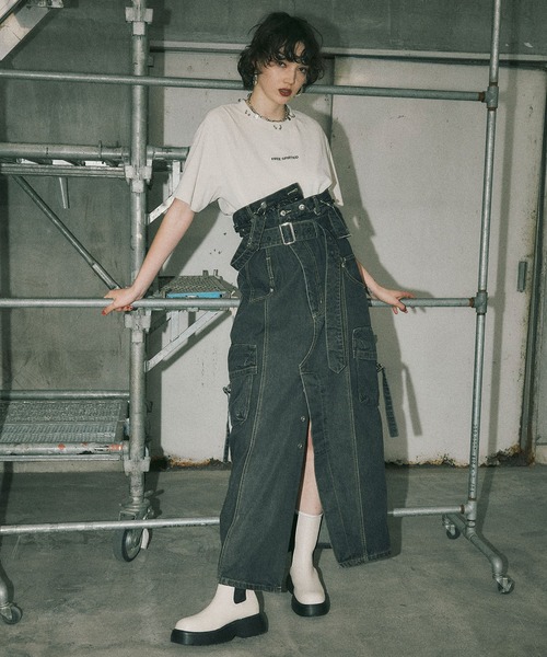 カーゴデニムジャンスカ【ELLEgirl/エルガール】