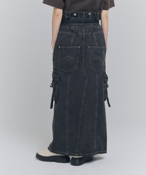 ELLEgirl（エルガール）の「カーゴデニムジャンスカ【ELLEgirl/エルガール】（ジャンパースカート・レディース・ブラック/インディゴブルー・S/M）」の9枚目の写真