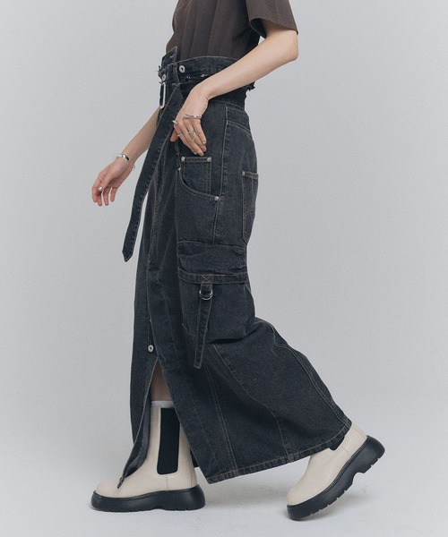 ELLEgirl（エル ガール）マルチウェイデニムジャンパースカート ジャンパースカート 「再入荷」マルチウェイデニムジャンパー