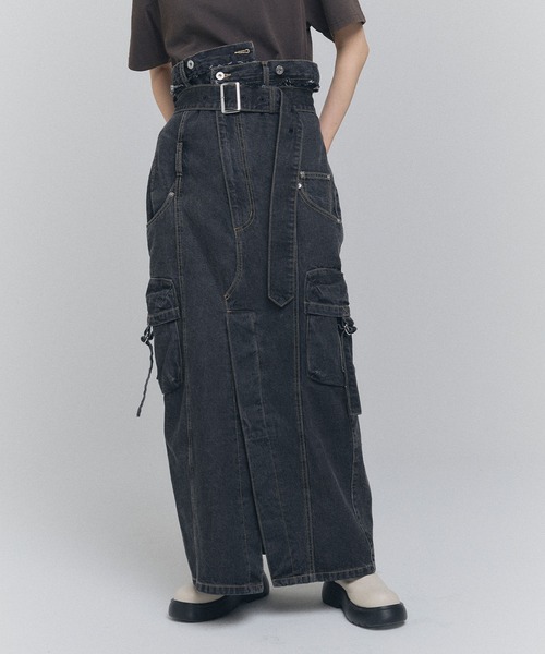 ELLEgirl（エルガール）の「カーゴデニムジャンスカ【ELLEgirl/エルガール】（ジャンパースカート・レディース・ブラック/インディゴブルー・S/M）」の11枚目の写真