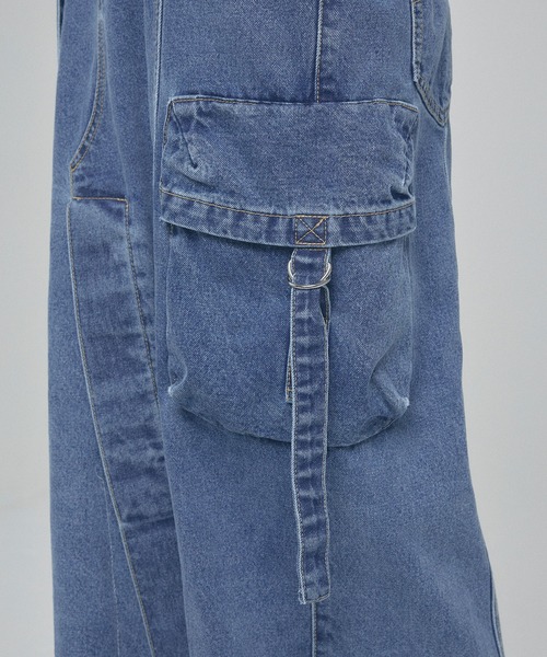 ELLEgirl（エルガール）の「カーゴデニムジャンスカ【ELLEgirl/エルガール】（ジャンパースカート・レディース・ブラック/インディゴブルー・S/M）」の16枚目の写真