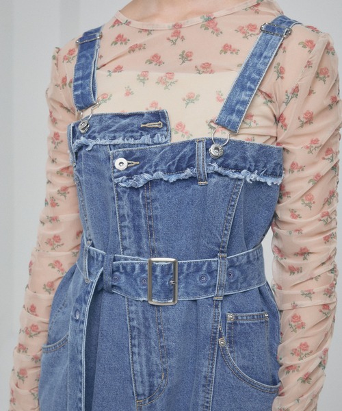 elle様★ジャンパースカート ELLEgirl（エルガール）の「《再入荷》マルチウェイデニム