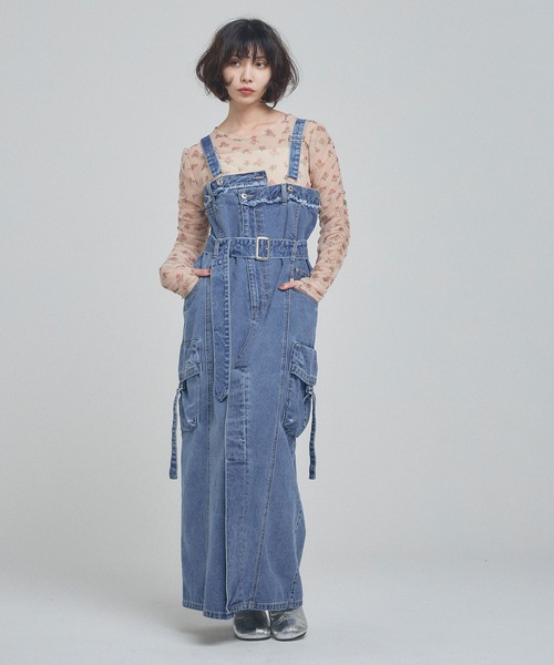 カーゴデニムジャンスカ【ELLEgirl/エルガール】