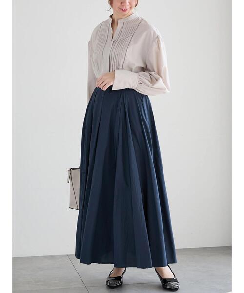 Te chichi（テチチ）の「シアープレンティフレアスカート（スカート・レディース・サックスブルー/グレー/ネイビー・F）」の8枚目の写真