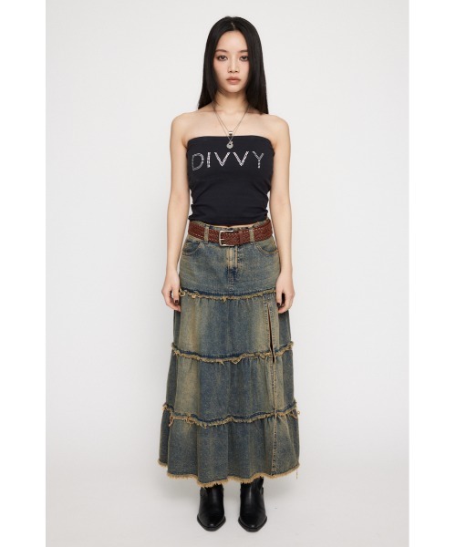 LAGUA GEM(ラグアジェム)の「STUDS カップベアトップ(チューブトップ・レディース・杢グレー/ブラック/ホワイト・FREE)」の14枚目の写真