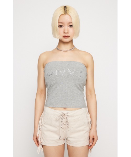 LAGUA GEM(ラグアジェム)の「STUDS カップベアトップ(チューブトップ・レディース・杢グレー/ブラック/ホワイト・FREE)」の19枚目の写真